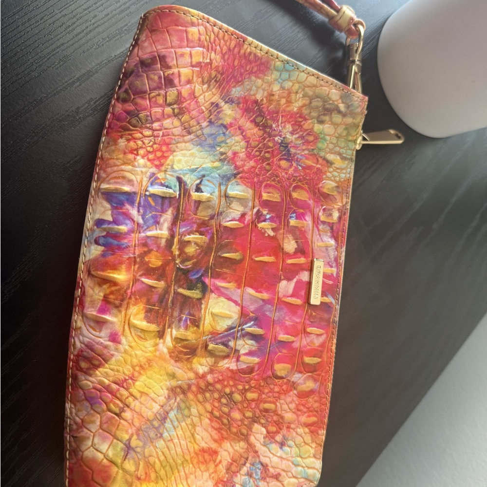 Brahmin Multicolor Crocodile Embossed Clutch